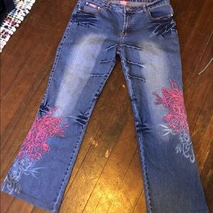 Platinum Plush butterfly jeans